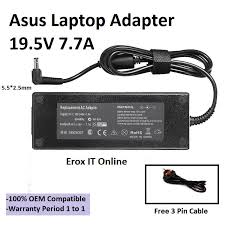 شاحن لابتوب — Dell 19 / 7.7 5.5*2.5
