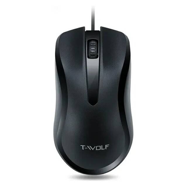 T‑Wolf V12 Wired Mouse (Black)