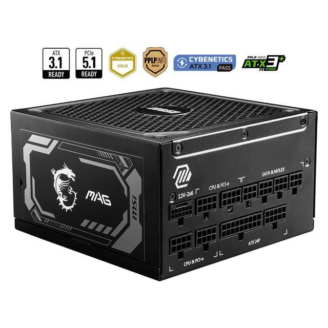 MSI MAG A1000GL PCIe 5.0 80+ Gold Power Supply