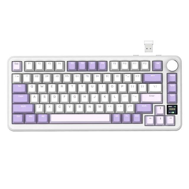 Attack Shark X85 Pro [Tri-Mode] Keyboard (Lavender Blueberry)