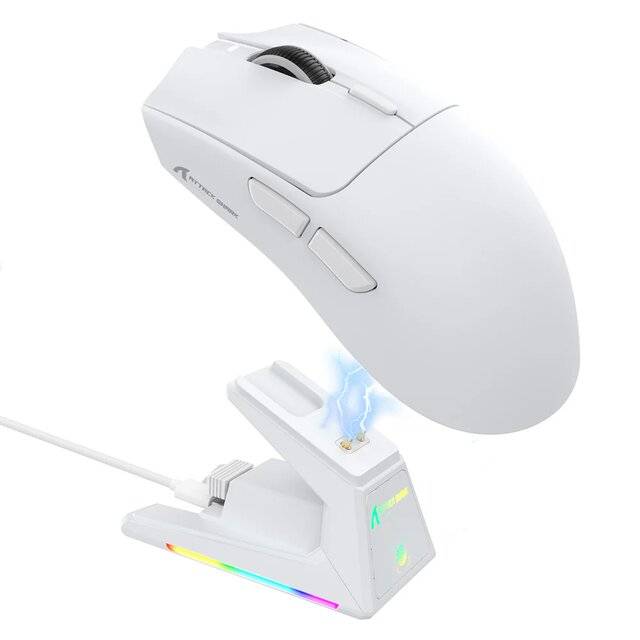 Attack Shark X1 Wired‑2.4G‑BT Mouse (White)