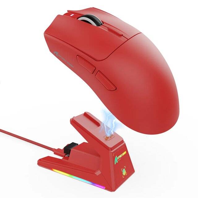 Attack Shark X1 Wired‑2.4G‑BT Mouse (Red)