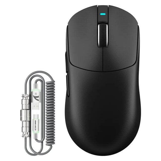Attack Shark X8 Plus Wired‑2.4G‑BT Mouse (Black)
