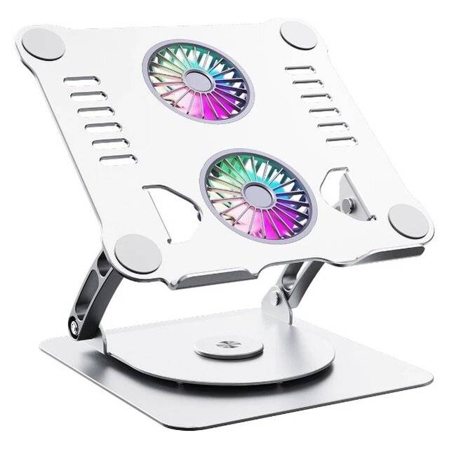 Laptop Stand 360 T619 V4.1 Fan Cooling (Silver)