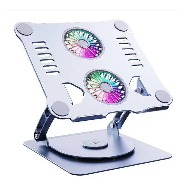 Laptop Stand 360 T619 V4.1 Fan Cooling (Dark Grey)