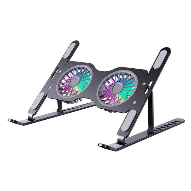 Laptop Stand T655 Three Speeds Fan Cooling (Black)