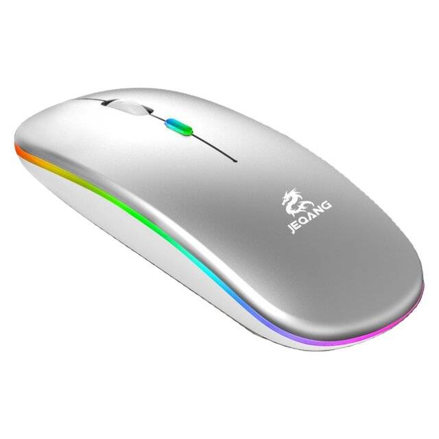 JEQANG AP02 Luminous 2.4G Mouse (Silver)