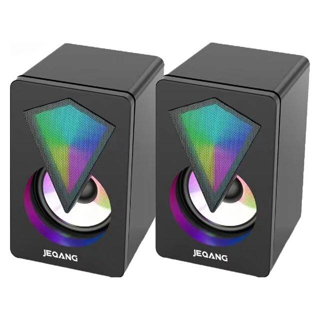JEQANG JS‑702 RGB USB Speaker (Black)
