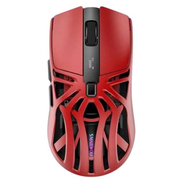 SMAILWOLF M8 Wired+2.4G‑BT5.2 Mouse (Red)