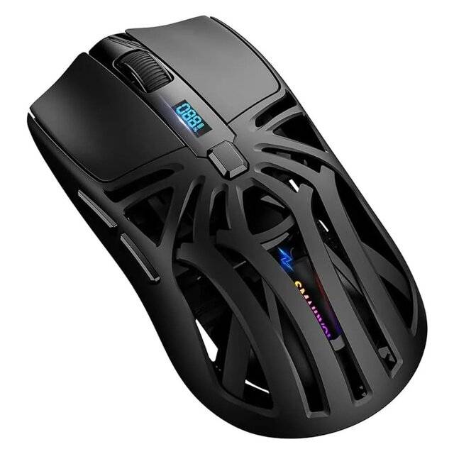 SMAILWOLF RS8 Wired+2.4G‑BT5.2 Mouse (Black)