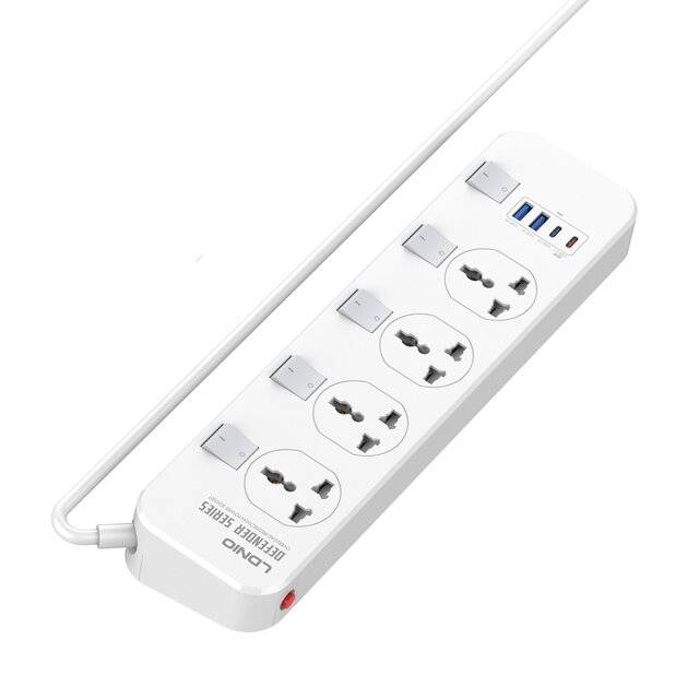 LDNIO SC4408C 2500W 2USB‑C 2USB‑A 4‑Power Socket