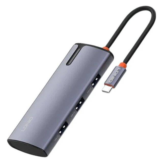 LDNIO DS‑15U Type‑C Hub Adapter 5‑in‑1