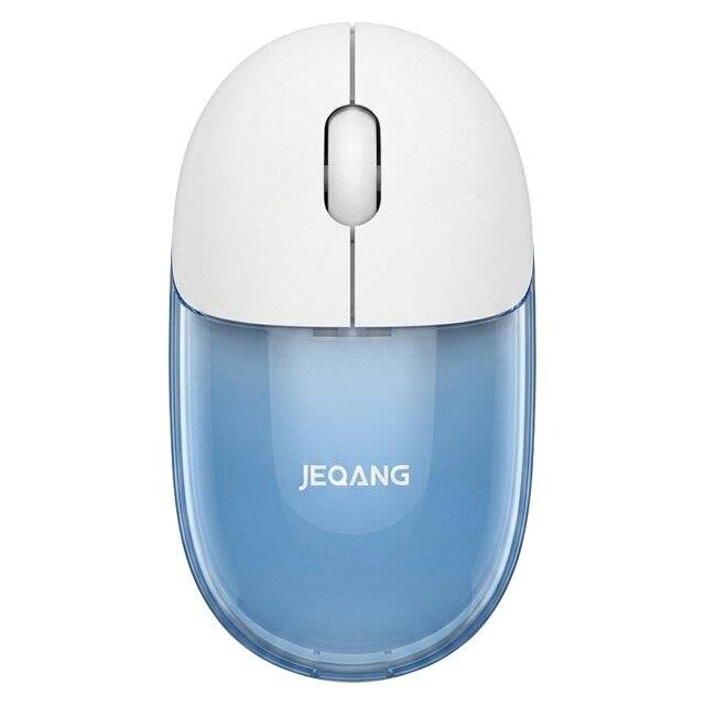 JEQANG JW‑D236 Wireless Mouse BT‑2.4GHz (White‑Blue)