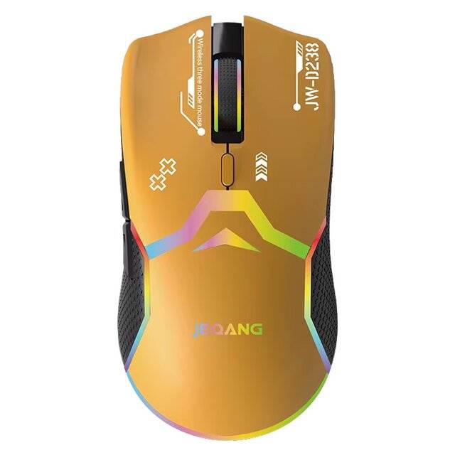 JEQANG JW‑D238 Mouse BT‑2.4GHz + Wired (Yellow)