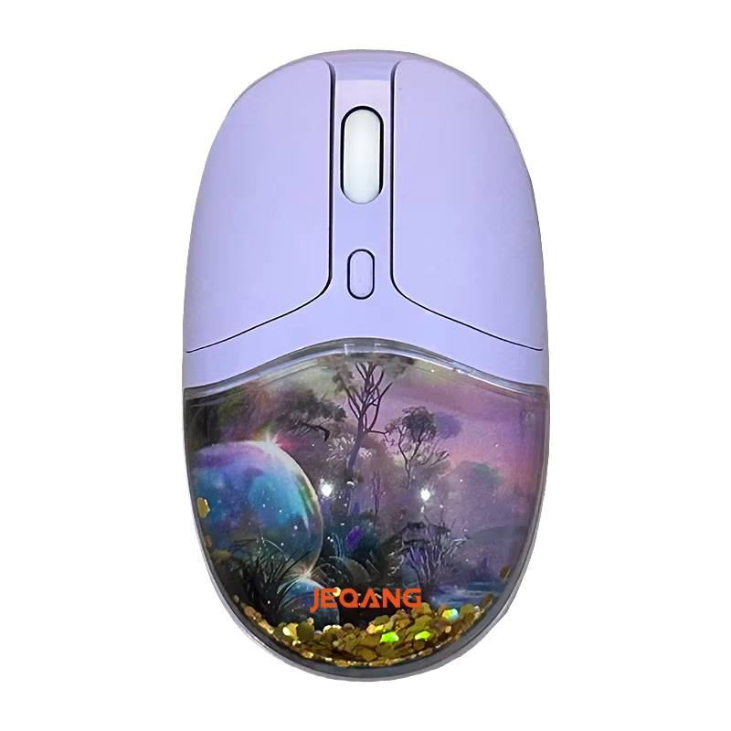 JEQANG JW‑D237 Wireless Mouse BT‑2.4GHz (Purple)