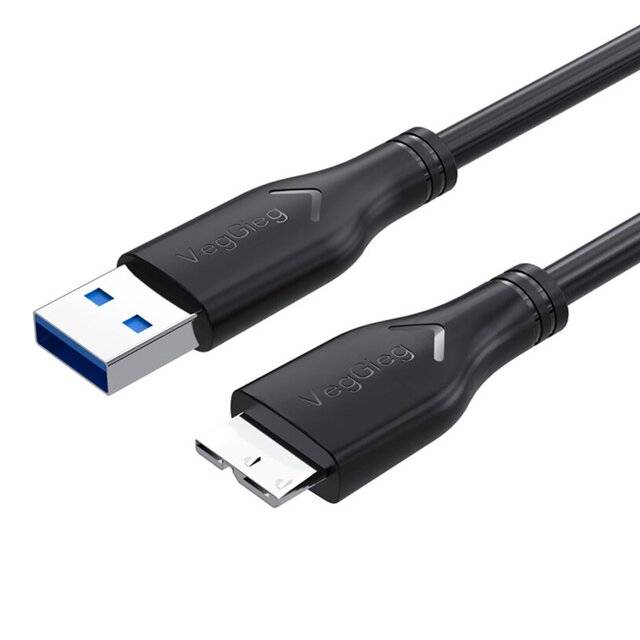 VegGieg V-U318 USB-A 3.0 to Micro-B HDD (0.5m) Cable
