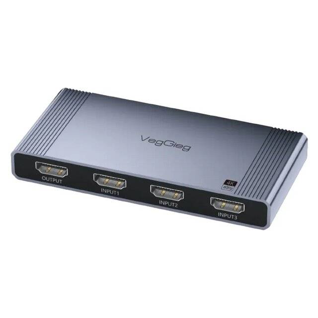 VegGieg V‑HD10 HDTV 2.0 4K 3×1 Switcher