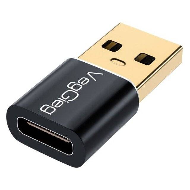VegGieg V‑S122 USB 3.0 M to Type‑C F OTG Adapter