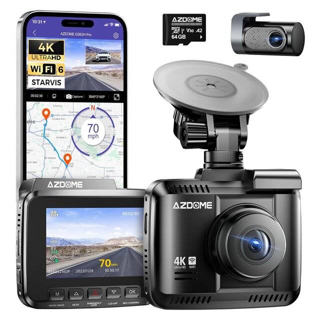 AZDome GS63H Pro Dash Cam 4K Ultra HD