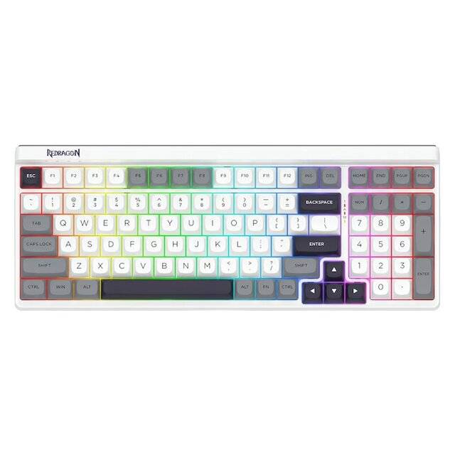 Redragon K656WGB RGB Pro Garen 3‑Mode BT / 2.4G / Wired Mechanical Keyboard