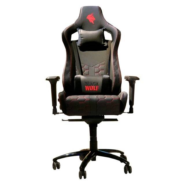 Black Wolf Gaming Chair (Black and Red)