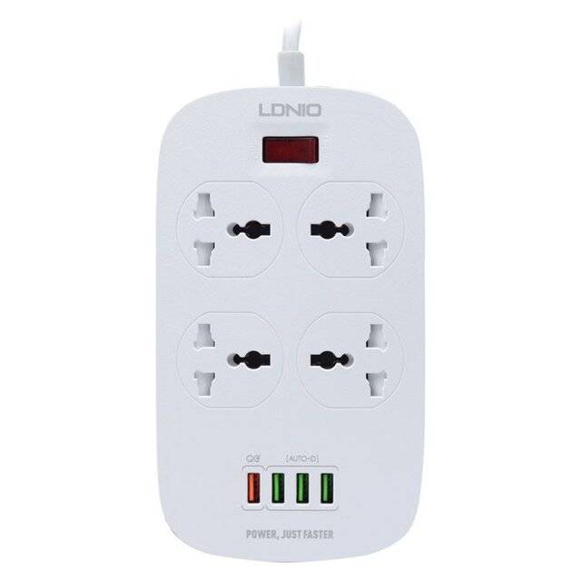 Ldnio SC4407 [4AC + 4USB] 2500W (2M) Power Extention