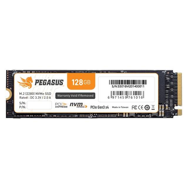 Pegasus 128GB PCIe Gen3 x4 NVMe M.2 (2280)