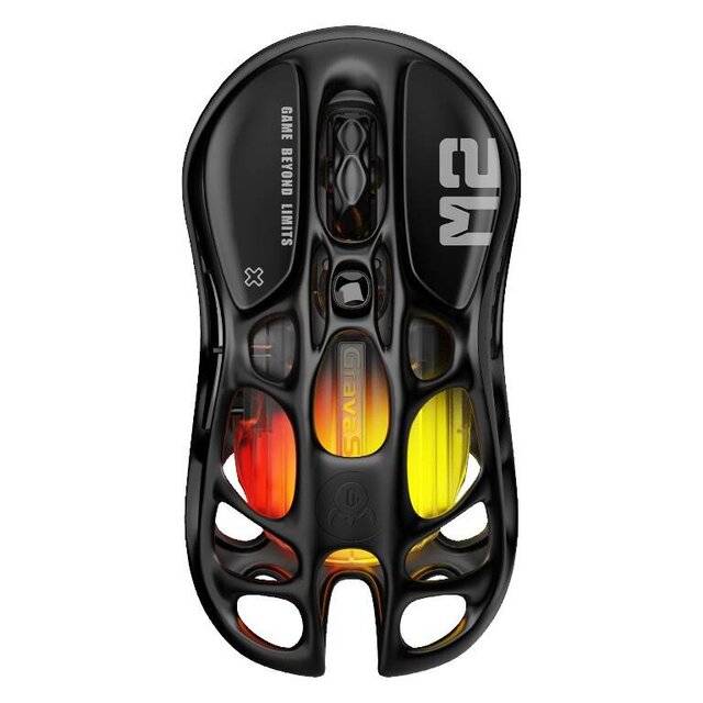 GravaStar M2 Wireless Mouse (Black & Orange)
