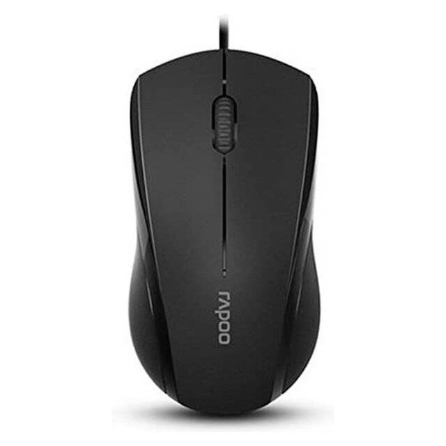 Rapoo N1200 Silent Wired Mouse (Black)