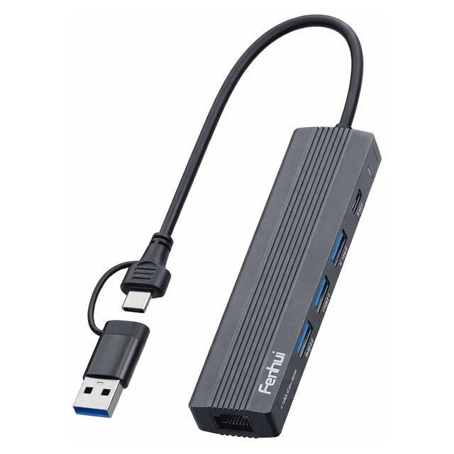 Fenhui FH10549 USB & Type-C Hub RJ45 + USB 3.0 ×3 + Power