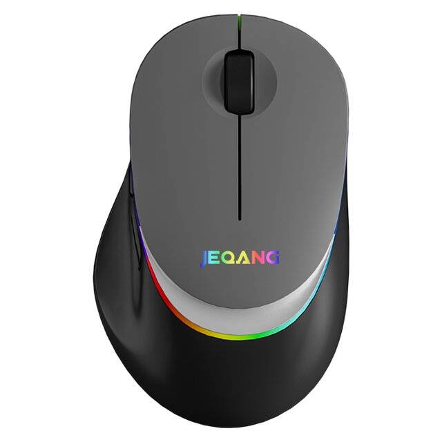 Jeqang JE-D227 2.4G + BT + Charging Mouse (Gray)