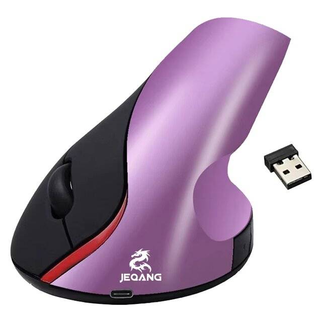 Jeqang JE-581 2.4G + BT + Charging Mouse (Purple)