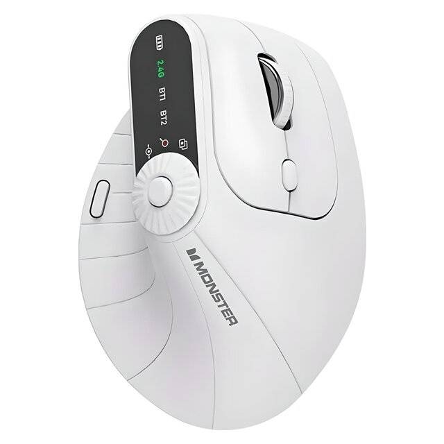 Monster Airmars M2 Pro 2.4G + BT Mouse (White)