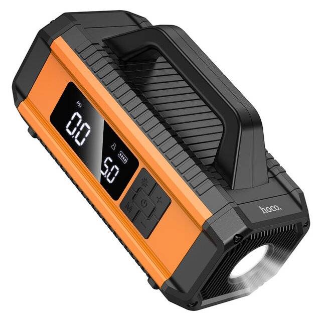 Hoco QS4 3‑in‑1 Jump Starter + Air Pump + Light